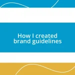 How I created brand guidelines