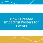 How I Created Impactful Posters for Events